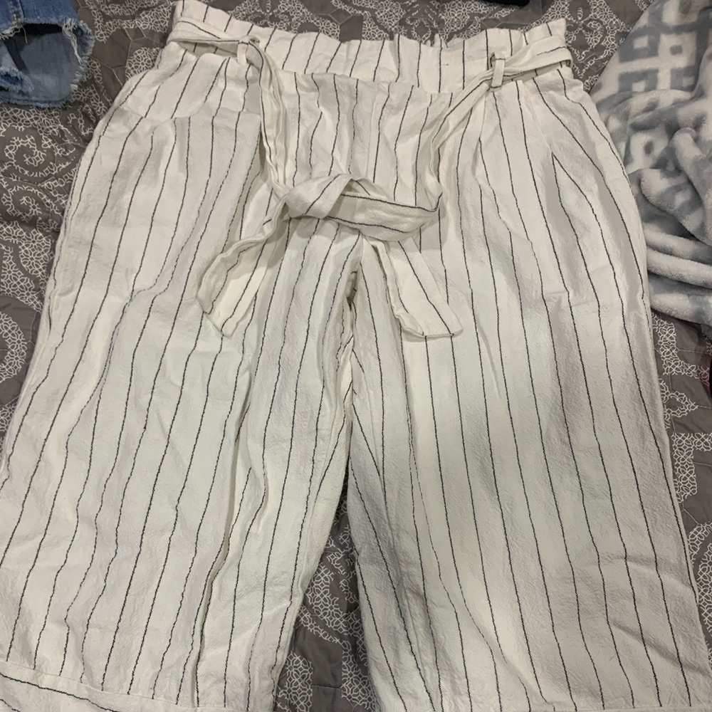 Black Striped Beach Pants